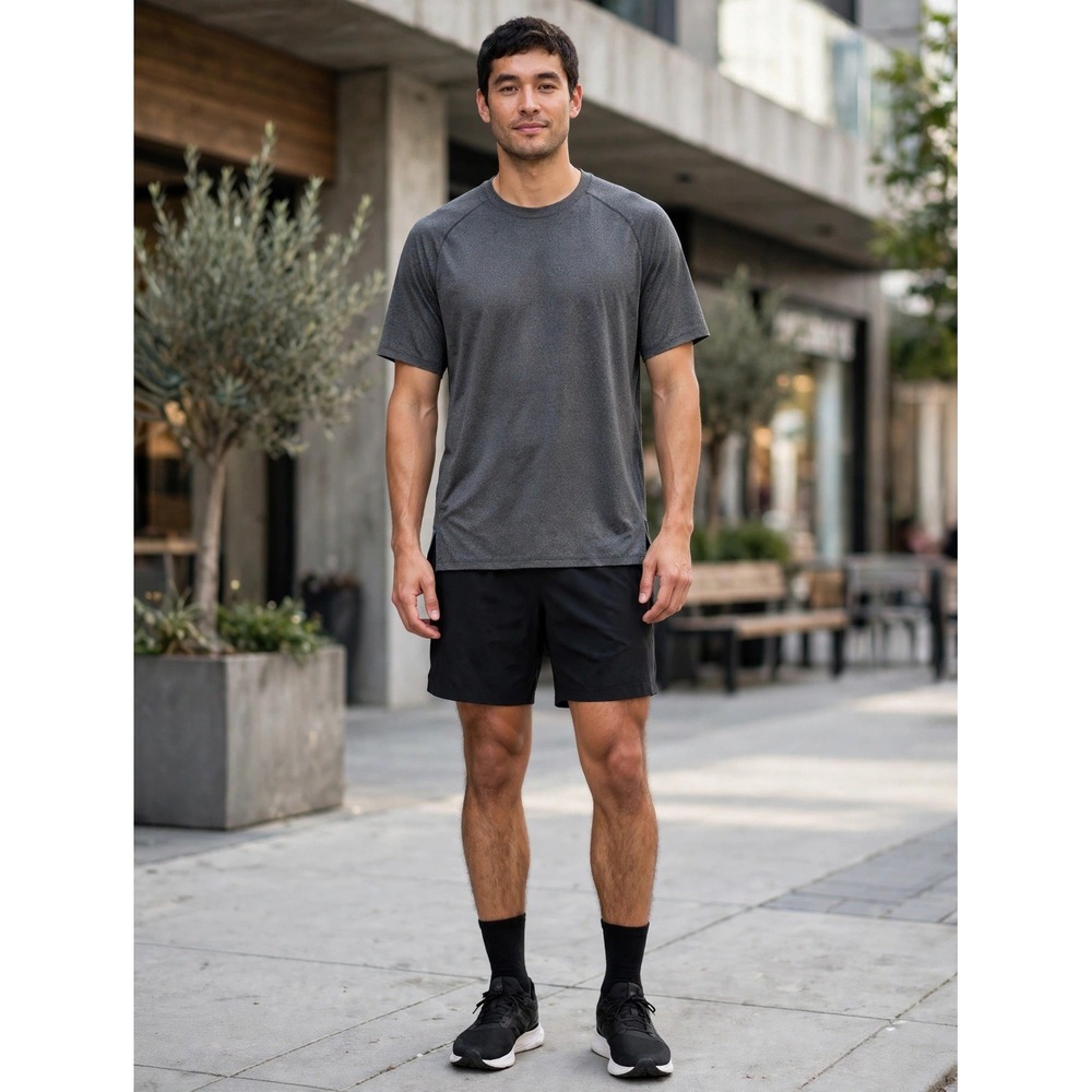 Lululemon Fast and Free Short Sleeve Shirt Mens Large Gray Training Tee